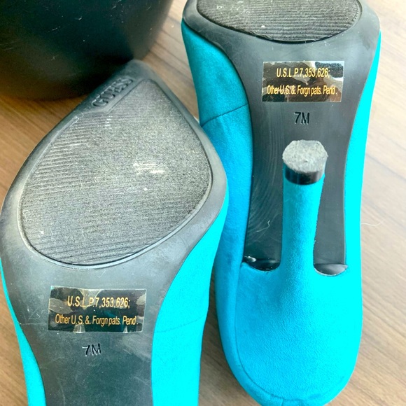 HOST PICK - 4" Blue Suede Stilettos by Guess. Size 7. Excellent Condition - Picture 6 of 14